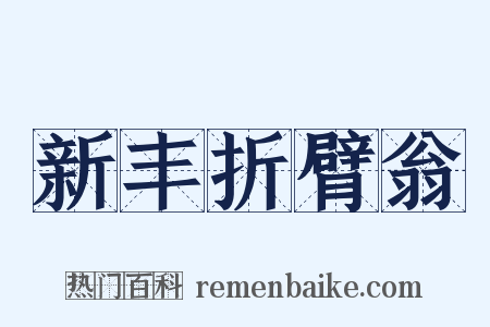 新丰折臂翁是什么意思的图片